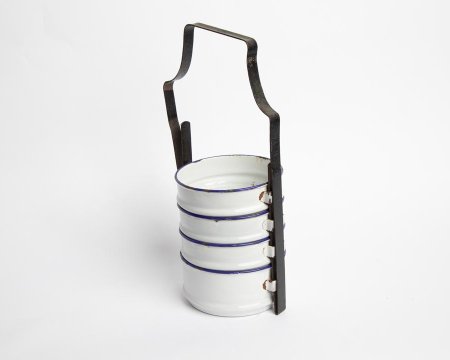 Dishes Stacked in Enamel
